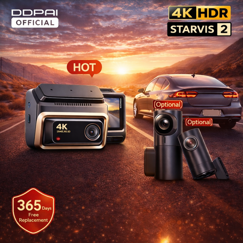 كاميرا السيارة الذكية 4K – DDPAI Z60 Pro 🚗📷