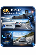 🚗 AZDOME M300S Dash Cam – أمان ذكي لكل رحلة